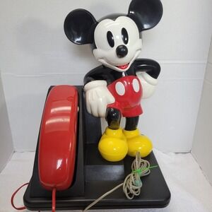 Vintage 1990's Mickey Mouse Corded Land Line Touch Tone Telephone AT&T Disney